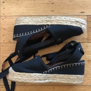 Black espadrille shoes